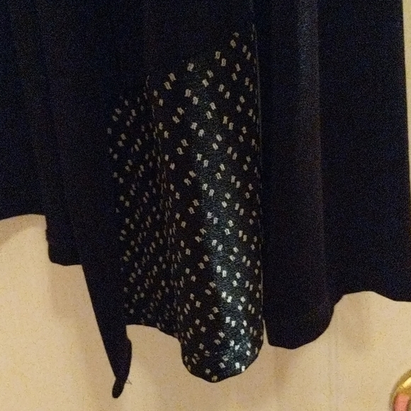 JM Collections, black nylon, cardigan. Med. - Picture 8 of 8